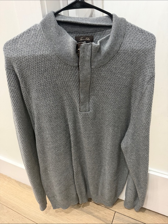 Tasso Elba Other - Tasso Elba Men's Grey Half-Zip Sweater